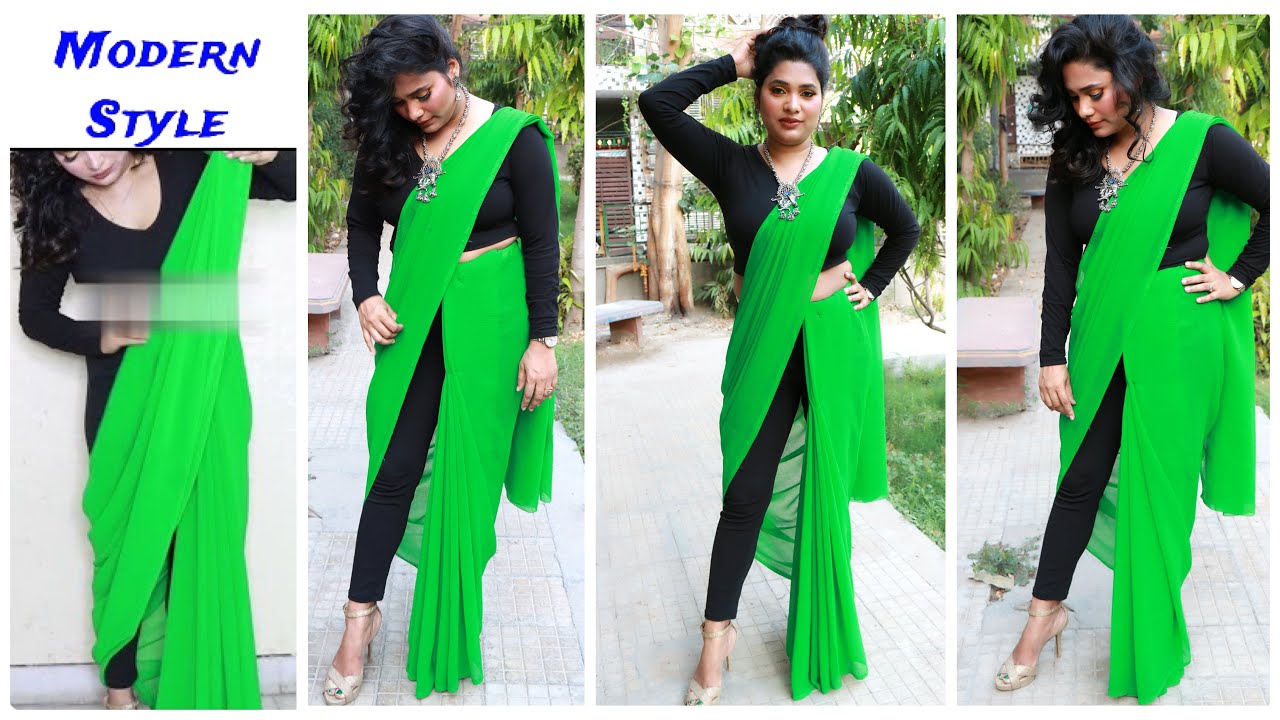 5 Ways to Style Your Saree with Pants | DIY | Shirin Talwar - YouTube