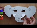 Elefanten Maske basteln mit Lena 🐘 How to make elephant mask 🐘 сделать маску слона из бумаги