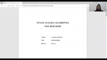 Analisa Algoritma Non Rekursif | Desain dan Analisis Algorithm