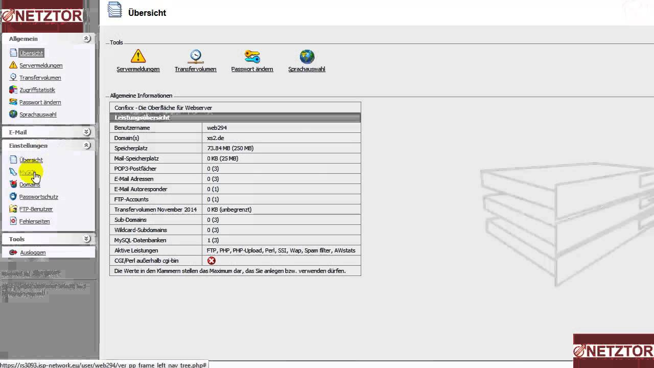 Update MySQL Datenbank anlegen WordPress deutsch Tabelle erstellen Blog Installation Hosting
