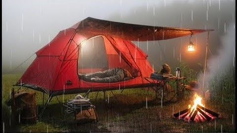SOLO CAMPING HEAVY RAIN🏕️🌧️STRUGGLE IN HEAVY RAIN ASMR