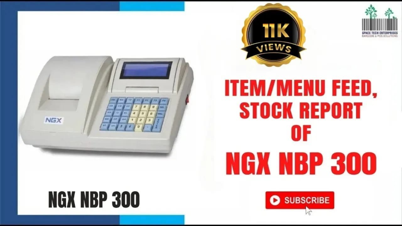 Billing Machine NGX NBP300 ECR NBP300 How To Feed Item Menu Report Stock Bill PrintMachineNGXNBP33TB