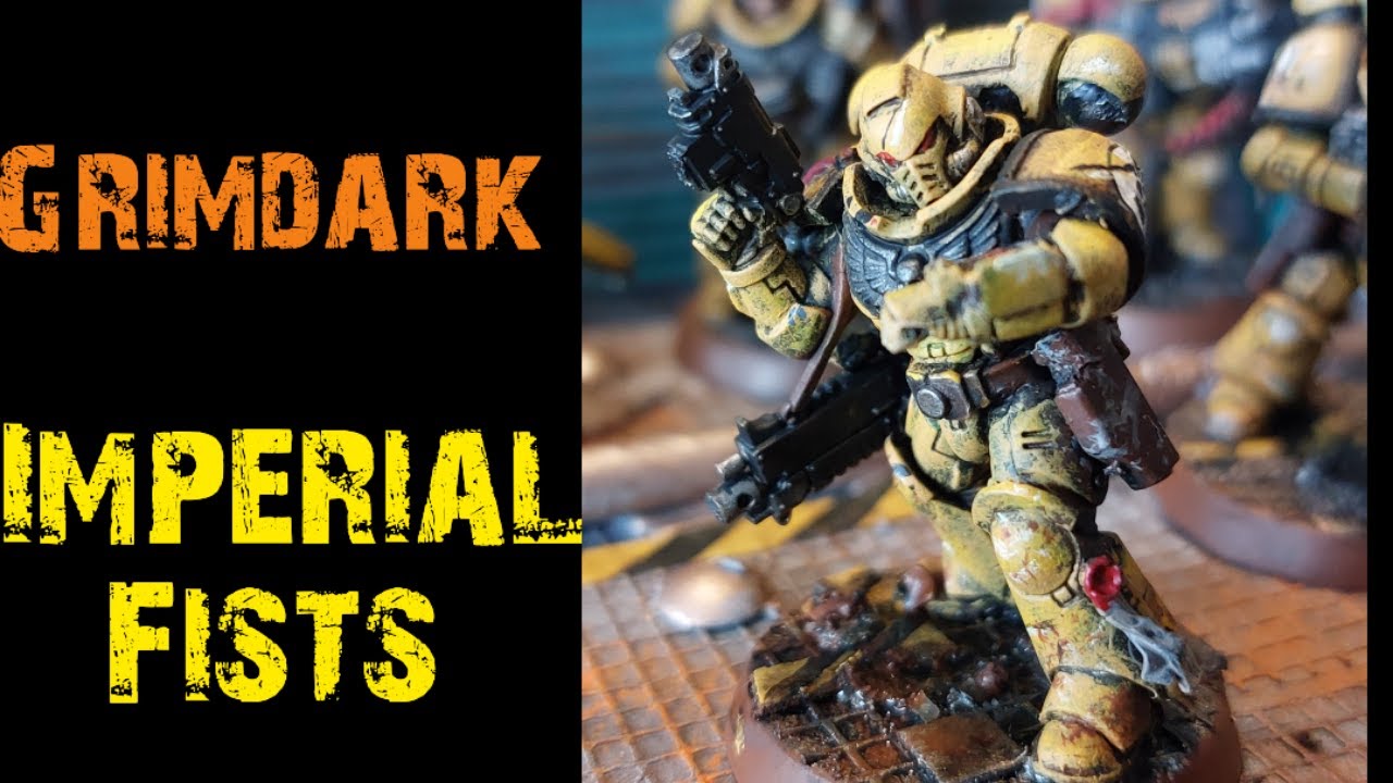 Super easy Grimdark Imperial Fists painting tutorial - YouTube
