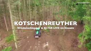 John Deere Uvv Forsttraktor Und Kotschenreuther Forstschlepper K175R In Kombination Beim Holzrücken