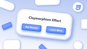 NEW CSS Claymorphism Effect | Quick Tutorial