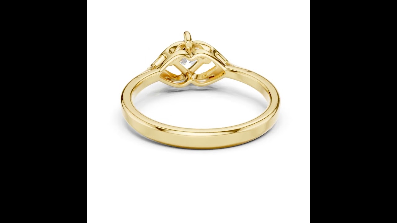 Princess Diamond Cathedral Shank Ring