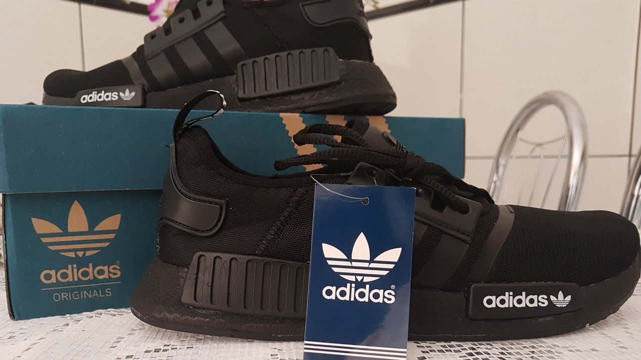 nmd preto e vermelho