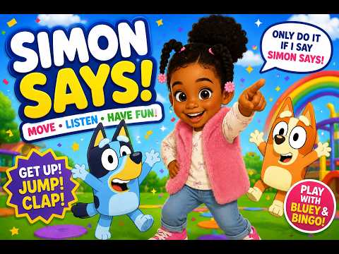 Bluey 🐶 SIMON SAYS Challenge with Navy Lee, & Bingo 🎉 Interactive Kids Game | DannyGo! Brain Break