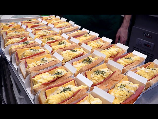 Full of Eggs! Only $1 Egg Toast, $1.5 Ham Cheese Toast / 계란듬뿍