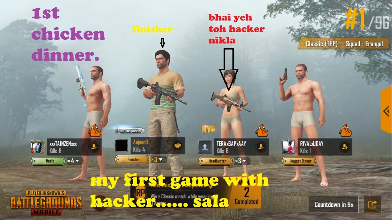 my first game with hacker** WINNER WINNER CHICKEN DINNER* - YouTube