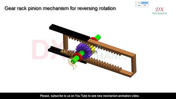 gear rack drive for reversing rotation