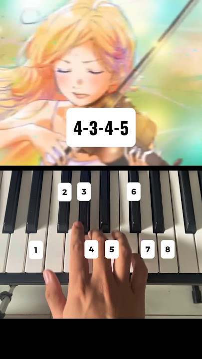 Your lie in April Opening - Hikaru Nara Piano Tutorial #shorts