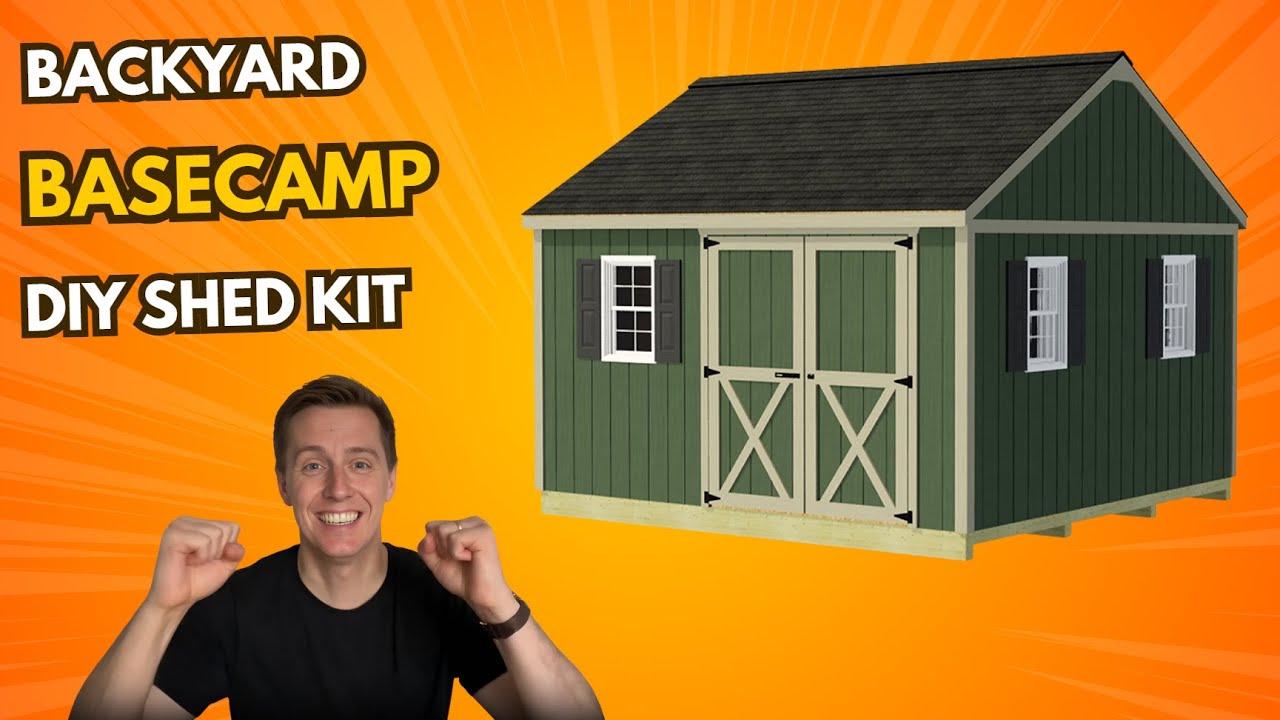 Best Barns Backyard Basecamp 12'x12' Series Wood Shed Kit-BB, image size:1280x720