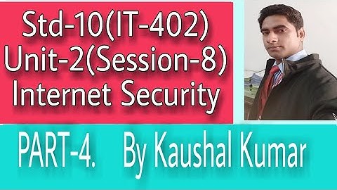 Internet Security(Part-4), Std-10(IT-402), Session-8 of Unit-2