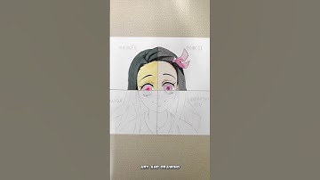 One drawing but 4 different styles Nezuko kamado🔥#shorts #鬼滅の刃 #kny