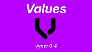 Value types | Vyper 0.4