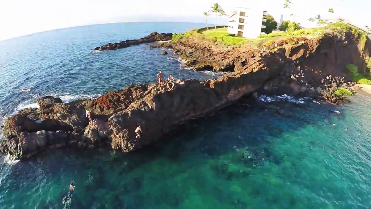 Black Rock cliff jumping drone footage [Maui/Hawaii] YouTube