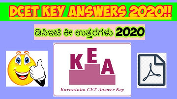Diploma cet key answers 2020 |2020|DCET