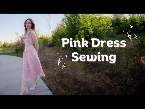Back to Basics: Sewing a Floral Pink Dress with Shoulder Ruffles
