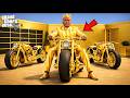 GTA V : Franklin &amp; Shinchan Became BILLIONAIRES with GOLDEN BIKES ! in Telugu