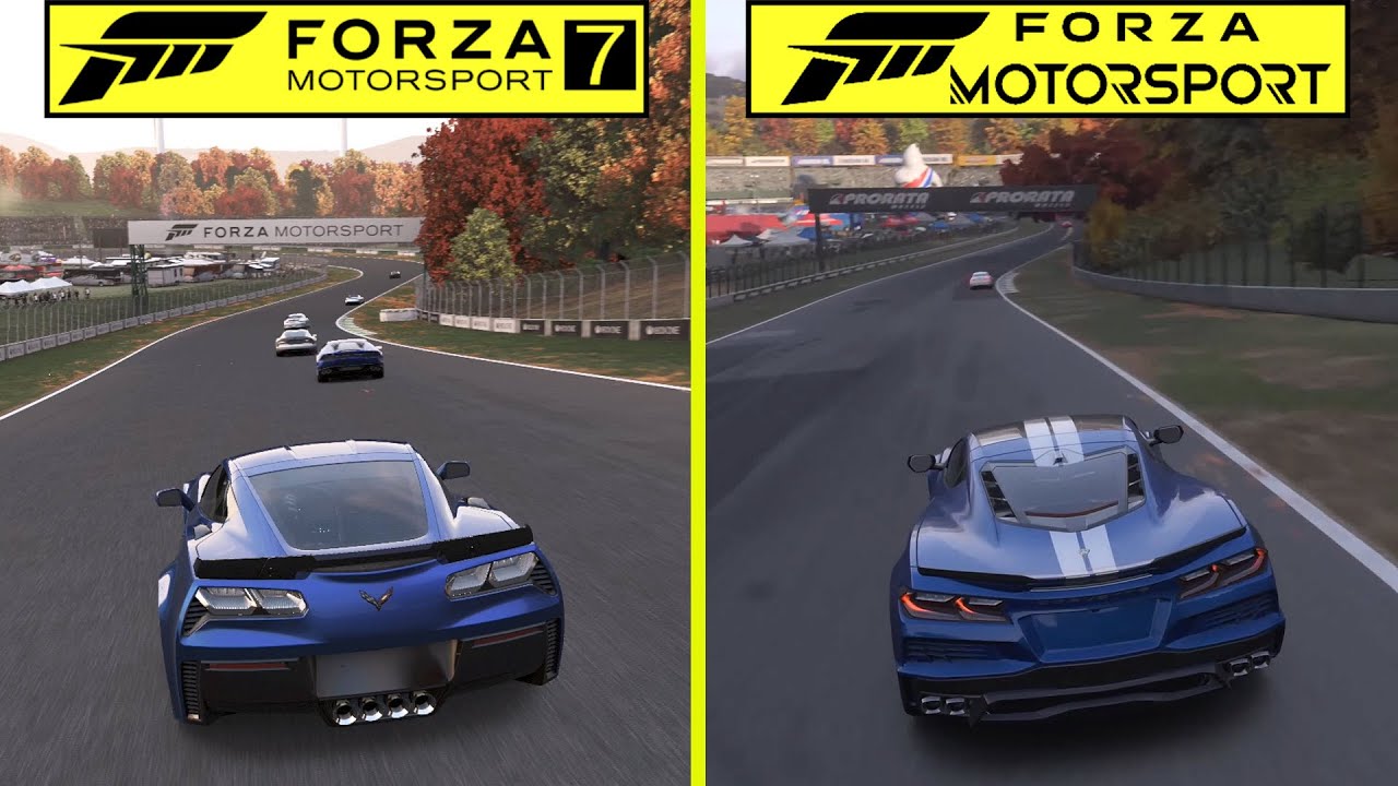 Forza Motorsport 7 vs Forza Motorsport 2023 Maple Valley Xbox Series X Early Graphics Comparison