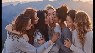 ๐๐ Kiss! Seven Gorgeous Women at Sunrise โ A Moment the World Canโt Forget ๐ฅ #viral #shorts