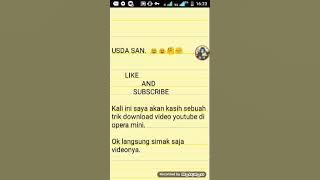 Cara download video youtube di opera mini.