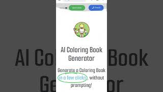 AI Coloring Book Generator #coloringpages #coloringbook #coloring generait.net screenshot 2