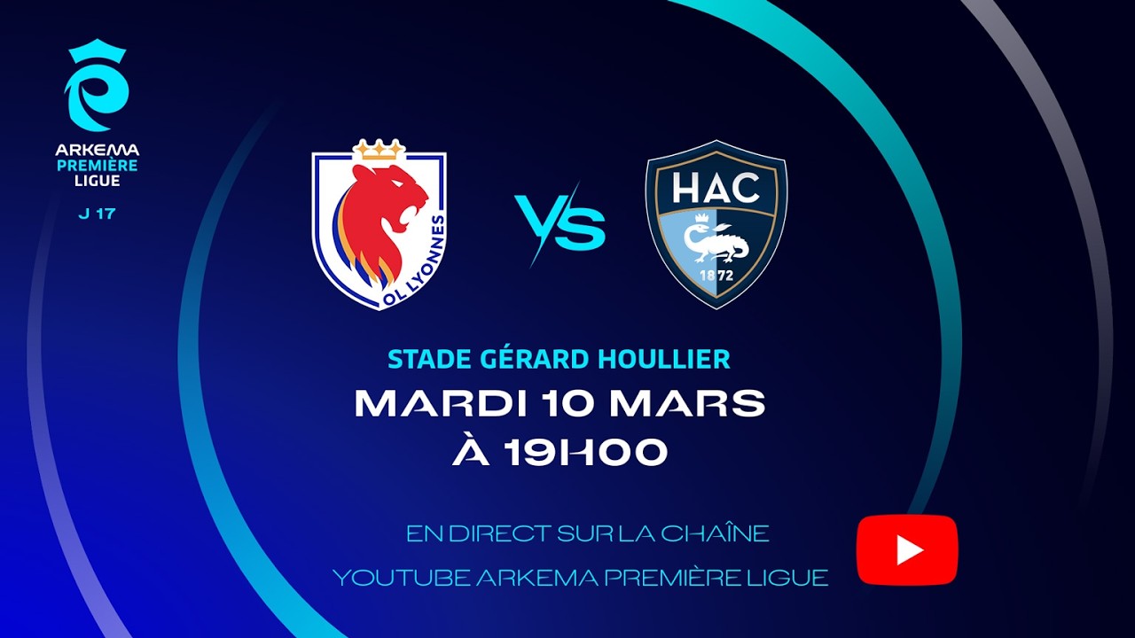 J17 I OL Lyonnes vs Havre AC en direct (19H00) I ARKEMA Première Ligue 2025-2026