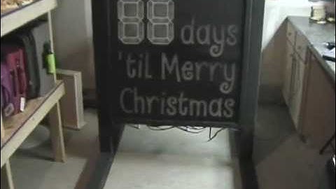 Christmas Countdown Sign