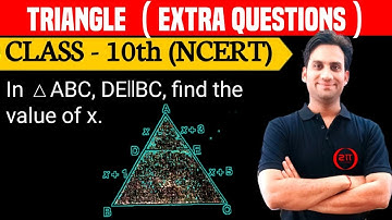 In triangle ABC, DE is parallel to BC, find the value of x.