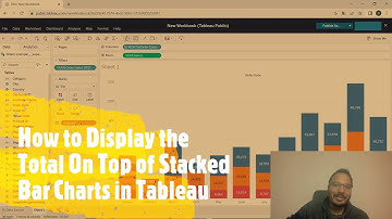 How to display the total on top of a stacked bar chart in Tableau?