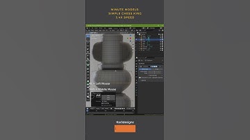 Minute Models Simple Chess King | AR3Designs Daily Blender 3D Tips