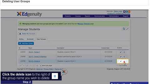 Edgenuity Deleting User Groups