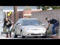 POPPING CAR TIRES IN THE HOOD!