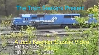 Vintage Conrail Allentown & Packerton Yards 1992 with early CSX engines & Susquehanna trains