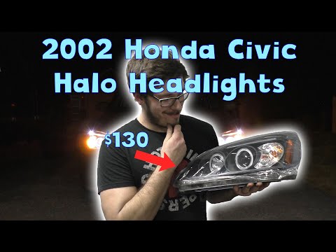 $130 eBay Headlight Assembly | HALO HEADLIGHTS | $500 Honda Civic Build Pt. 10