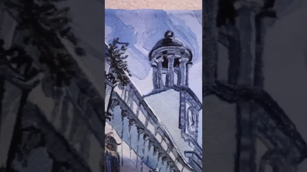 Картина из джинсовой ткани 