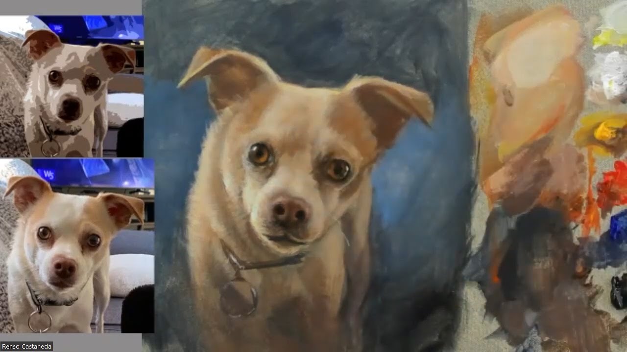 Painting a Dog with Acrylics