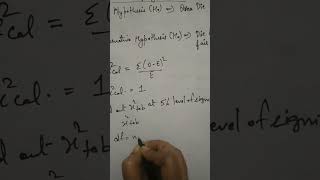 What is the formula of Chi-square calculated (Goodness of Fit) ?#youtubeshorts #viralshorts #stats