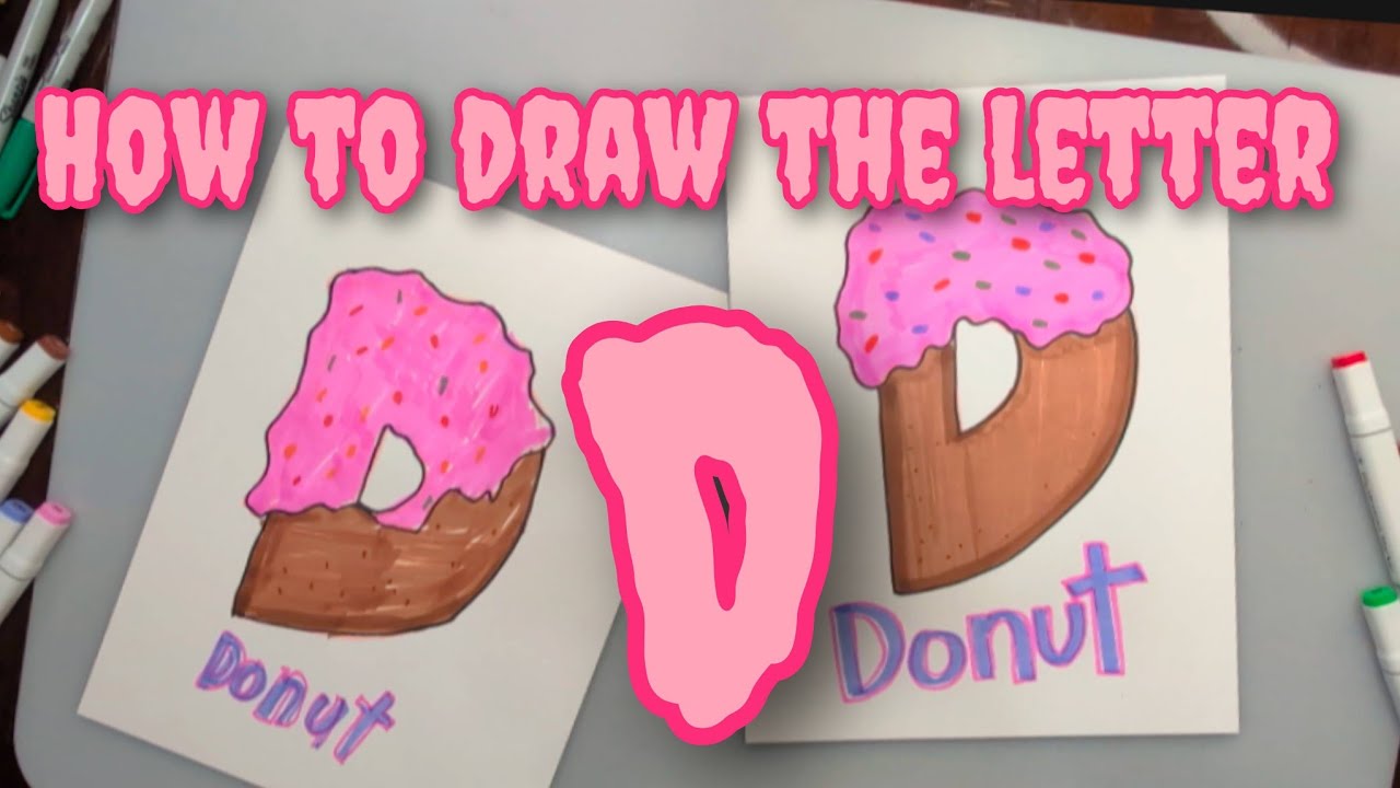 How to draw the letter D - YouTube