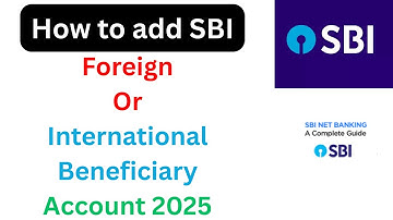 Sbi foreign beneficiary account add | how to add sbi international beneficiary account |