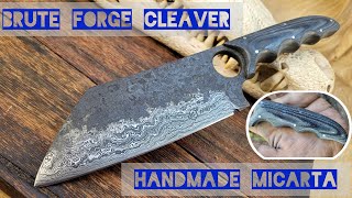 Brute Forged Damascus Cleaver With Handmade Micarta by Harpia Knives 8,364 views 4 months ago 30 minutes