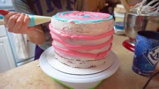 cake watercolor buttercream