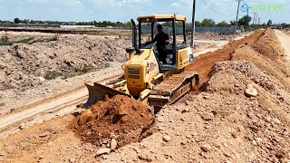 Nice Activities Bulldozer Pushing Rocks Soil Making Foundation Village Roads | Dozer In Action by W Machinery 16,227 views 3 weeks ago 1 hour, 6 minutes