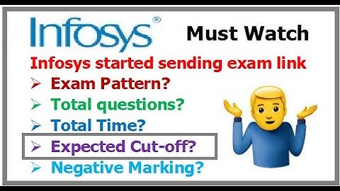 Infosys started sending Exam link, Exam Pattern? Expected Cut-Off? Negative Marking? Total Questions