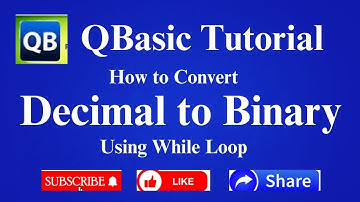 How to Convert Decimal to Binary Number System in QBasic ||Decimal to Binary in QBasic in Hindi