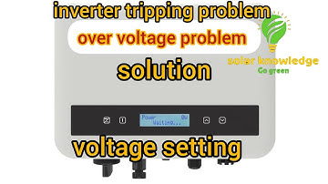 over voltage problem solution in solar inverter | Solar inverter voltage voltage problem