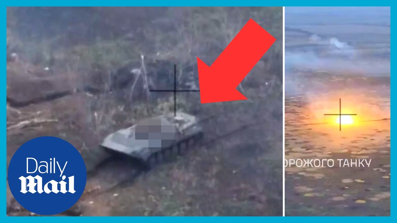 Russian assault on Ukrainians goes horribly wrong as tank is destroyed