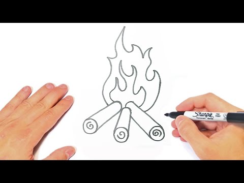 How to Draw a Bonfire | Drawing Lesson | Step by Step